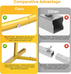 Gold Metal Arch Backdrop Stand Set of 2 7.2FT 6FT Wedding Balloon Decor Frames