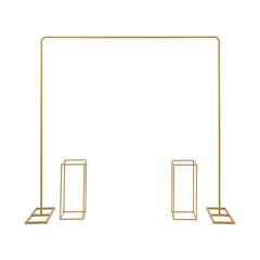 Gold Metal Wedding Balloon Stand with Flower Stands for Elegant Decor