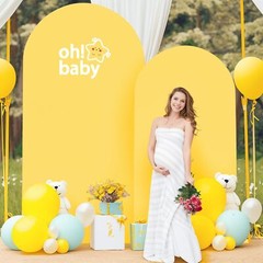 7.2FT Wedding Arch Cover Yellow Gold Spandex Fitted Wedding Arch Stand Covers…