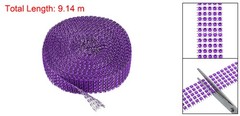 1″x10 Yard Crystal Rhinestones Mesh Ribbon Light Purple (4mm)