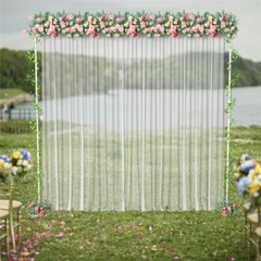 Wedding Party Prom Backdrop Stand Pipe Kit Curtain Frame Ajustable10x10ft