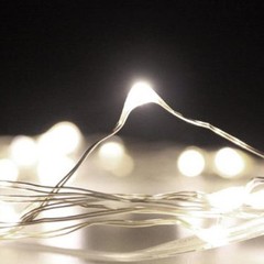 10 sets 20 Bulb White Micro LED fairy light INC BATTERY table centrepiece 2mtr