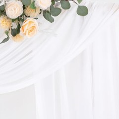 Wedding Arch Draping Fabric 29″ x 20Ft Sheer Drapes Fabric Gauze 1 White