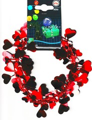 Tib® wire garland red hearts wedding length 270 cm decoration foil hearts *.