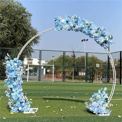 2.2/2.4M Round Metal Wedding Arch Frame Moongate Base Garden Arbor CircularStand