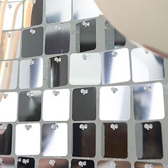 SILVER 10 Panels 12″ x 12″ Square Sequin WALL BACKDROP Party Events Decorations