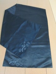 Table Runner Black Sequenced Satin Decor Decorative Tablecloth Alter 19″ x 78″