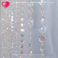 Curtain Backdrop Crystal Bead String Faux Diamond Chandelier Bubble Photo BULK