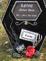 Coffin Wedding card boxHalloweenblackgothicfabriccustompersonalizeddecor