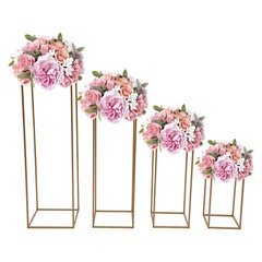 Gold Metal Flower Stand Rectangular Rack For Wedding Table Centerpieces Decor ??