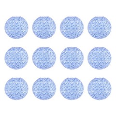 12 Inch Paper Lanterns, 12Pcs Hanging Decorative Lantern Blue White