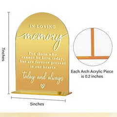 Acrylic Wedding Sign, Bridal Shower Decorations, In Loving Memory Sign for Cerem