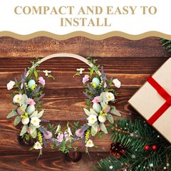 9Pcs Bamboo Craft Hoops Reusable Khaki Macrame Supplies for Hanging Wreaths