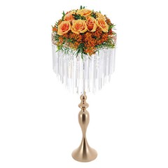 31.49” Tall Flower Holder for Wedding Crystal Flower Stand, Weddings Decoration