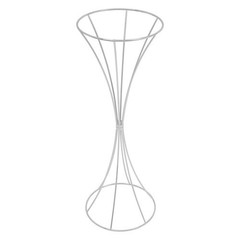 3pcs Set of Modern Silver Metal Flower Stands in Varying Sizes for Wedding Decor