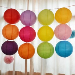 5 Pcs 8″ – 16″ Paper Lanterns Xmas Christmas Party Wedding Festival Decoration