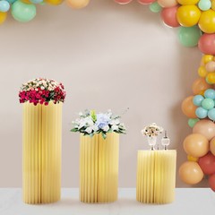 3pcs Flowers Stand, Dessert Table, Columns Display for Wedding Party Garden