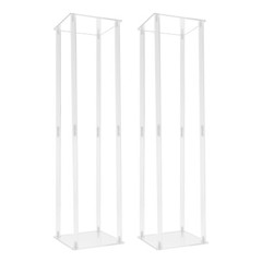 2PCS 39″ Acrylic Flower Stand Column Vase Centerpieces Clear Wedding Decoration