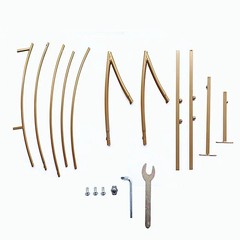6.5 ft Gold Metal Crescent Moon Wedding Arch Backdrop Stand Party Decorations