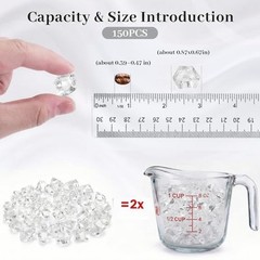150PCS Clear Acrylic Fake Diamonds for Elegant Event Decor & Table Centerpieces