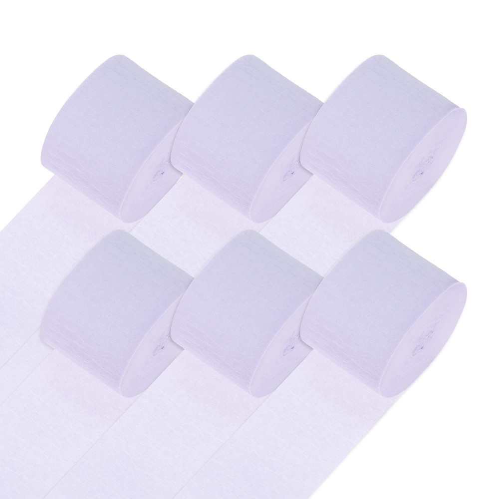 6-Rolls 492ft Crepe Paper Streamer [Heliotrope Color-1.8 Inch x 82 Ft/Roll]