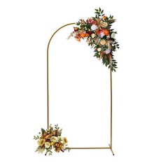 3 Pcs Arch Backdrop Stand Wedding Backdrop Gold Stand For Wedding Ceremony Metal