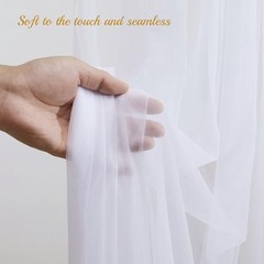 10ft X 10ft Tulle Backdrop Curtain for 10ft x 10ft(2 Panels 5*10ft) White