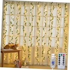 Ivy Vines with Fairy Lights, 200 LED Vine Lights with Remote and 8 Lighting