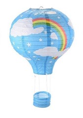 Chinese 12″ Paper Lantern Turquoise Rainbow Hot Air Balloon Home Party Decor