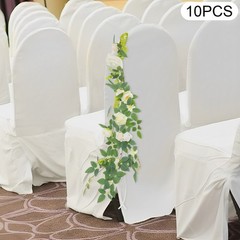 10pcs Wedding Chair Decorations Wedding Aisle Floral Artificial Flowers Handmade