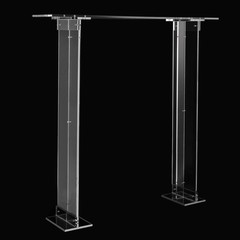 Modern Clear Acrylic Rectangular Flower Stand Wedding Centerpiece for Party