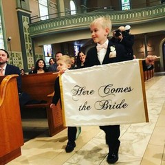 Wedding Ceremony Banner Here Comes the Bride Sign Custom Wedding Decoration