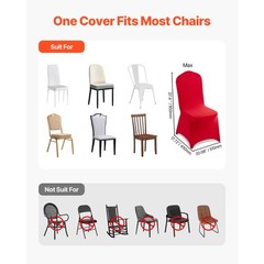 Uimoso 50PCS Red Spandex Chair Covers for Weddings, Parties, and Dining Events