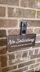 No Soliciting Sign for House Funny – No Soliciting Sign For Door – Seriously,…