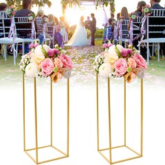 Set of 2 Gold Wedding Flower Stands Flower Display Rack For Wedding Party Decor