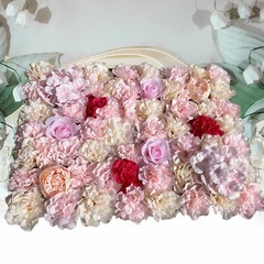 20 Pcs Artificial Silk Flower Wall Panels Wedding Party Venue Decors Wall Panels