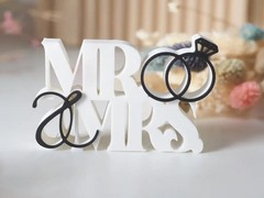 Mr And Mrs Sign Freestanding Letters Wedding Table Centerpiece Bridal Shower