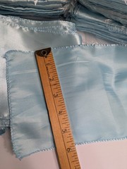 Set Of 76 Baby Blue Satin Chair Cover Sash Bows 8″ x 104″ Banquet Wedding Decor