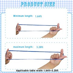16 Pack Table Bungees, 4 Colors Tablecloth Strap Elastic Band Shock Absorbent