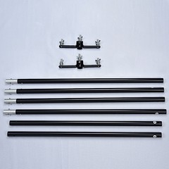 10 feet Black Double Cross Bars Mounting Hardware BACKDROP STAND KIT Wedding