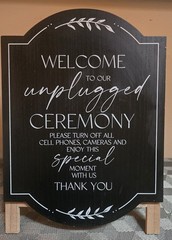 Studio His & Hers Wood Wedding Sign 11.75″x14″x16.38″