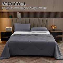HOMFINE Cooling Comforter Japanese Double-Sided Cold Tech Fabric Co… Fast Ship
