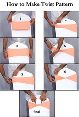 Pack of 25/50/100/200 Spandex Stretch Chair Sashes Band Without Buckle Plain Bow