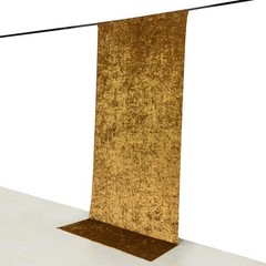 GOLD 5 ft Premium Velvet Backdrop Curtain Party Wedding Event Booth Decorations