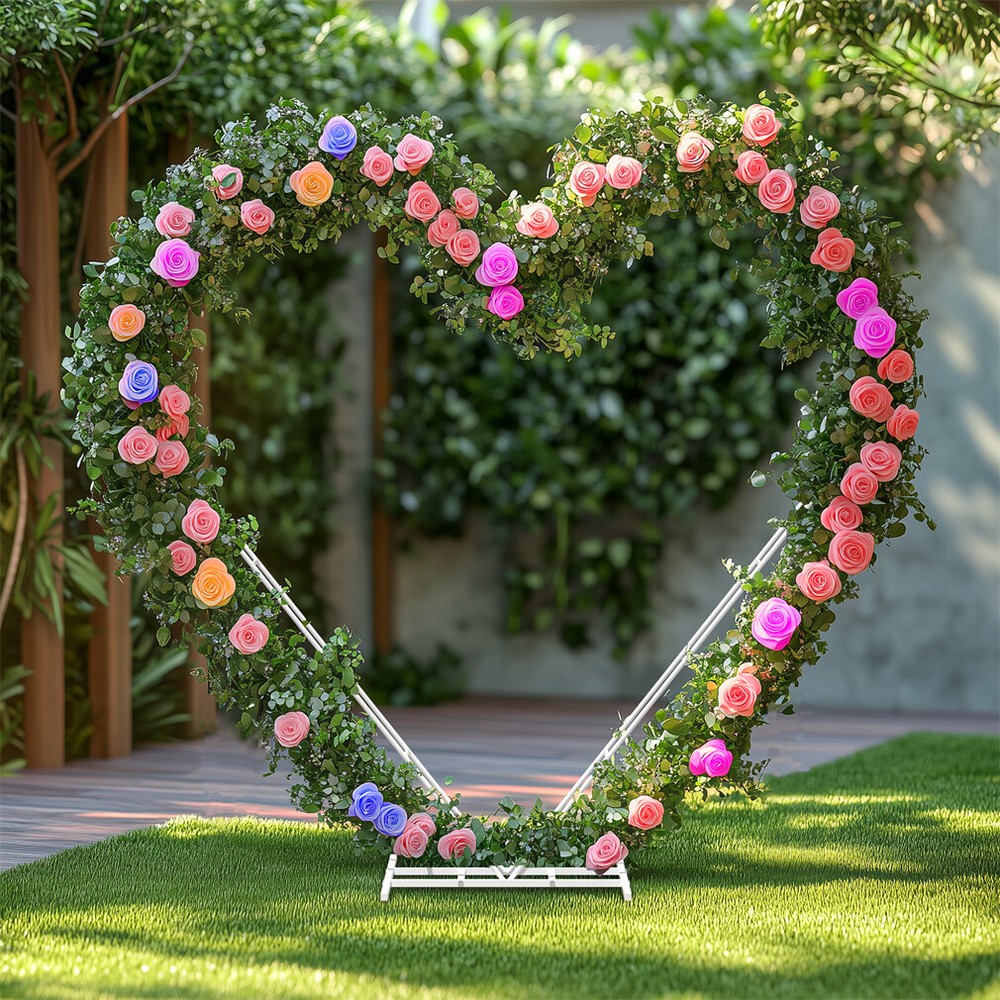 Large Metal Wedding Arch Dual-Tube Backdrop Wedding Decoration Stand Party Decor