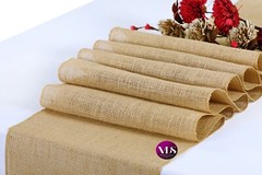 10 Burlap Table Runner Jute Hessian 100% NATURAL Wedding Event Decoration New