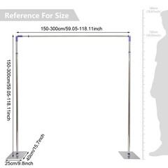 10x10ft Heavy Duty Pipe and Drape Kit Photography Backdrop Stand Telescopic Pipe