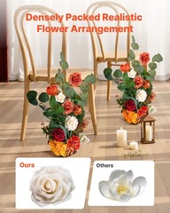 VEVOR Freestanding Flower Arrangements Wedding Orange Floral Centerpieces 4 Pcs