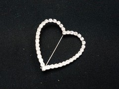 HEART Rhinestones BUCKLES for Chair Sashes Wedding Party Decorations Catering