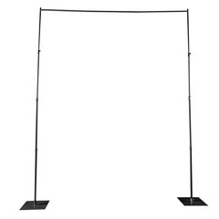 10 ft x 12 ft Black Heavy Duty Metal DIY Adjustable Backdrop Stand Party Events